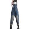 Denim Loose Autumn Size [Mohokyo] Women's Overalls, Fit, Wide-Leg Jeans, Figure-Flattering, Spring, Summer, (Color Shown, L)
