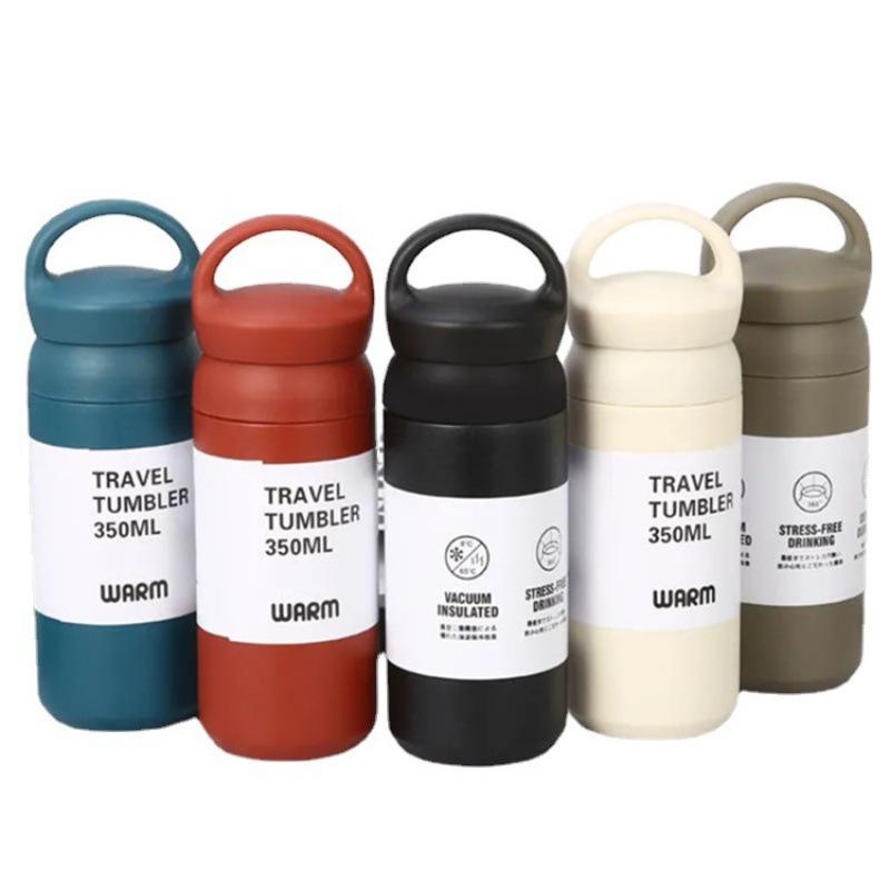 350ml 500ml Factory Travel Tumbler Flasks Thermos Stainless Steel Tumbler Simple Fashion Handheld Lid Cup for Coffee 350ml