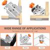 Quick Right Angle Fixing Clip BL-TL247, Multipurpose Stainless Steel 90 Degree Corner Clamp, Right Angle Clamp with Adjustable Swing Corner, For