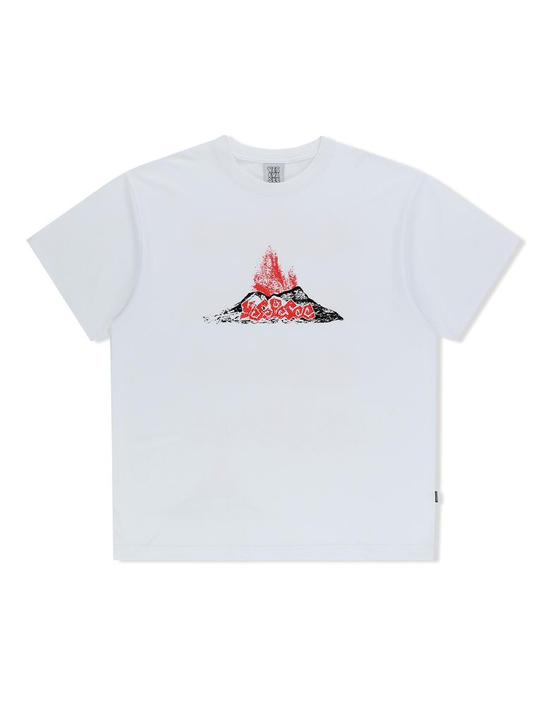YESEYESEE Volcanic Eruption Tee White