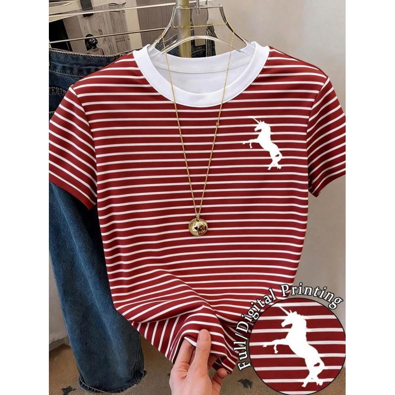 2025 Mens/Womens Comfortable Round Neck Short Sleeve T-Shirt With 3D Digital Print Urban Casual Style