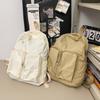 Schoolbag1011 New Lightweight Backpack Men's and Women's Solid Color Simple Travel Student Schoolbag Casual Versatile Commuter Bag