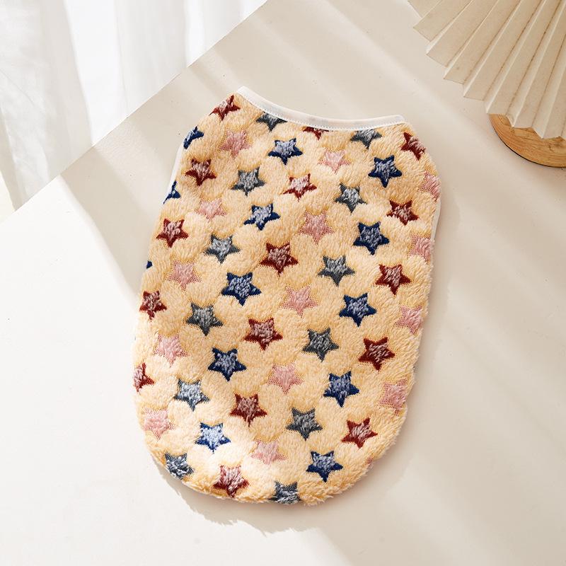 

5 sizes Flannel Dog cat Clothes Pet Clothes for Small Medium Dogs Soft Puppy Vest Cute Paw Print Chihuahua Coat Vest Pet Costume xs