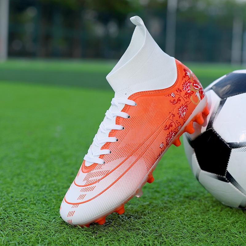 New Summer Football Shoes Long Spike Grass Football Shoes Training Competition Low Top Spike Sports Shoes For Men 32-45
