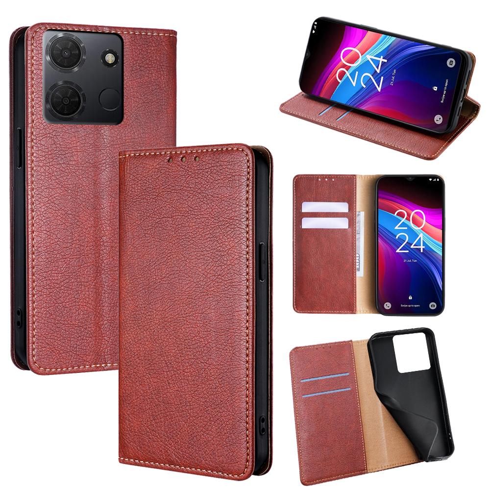 

For TCL 503 Case Wallet PU Leather Magnetic Auto-Absorbed Phone Cover E