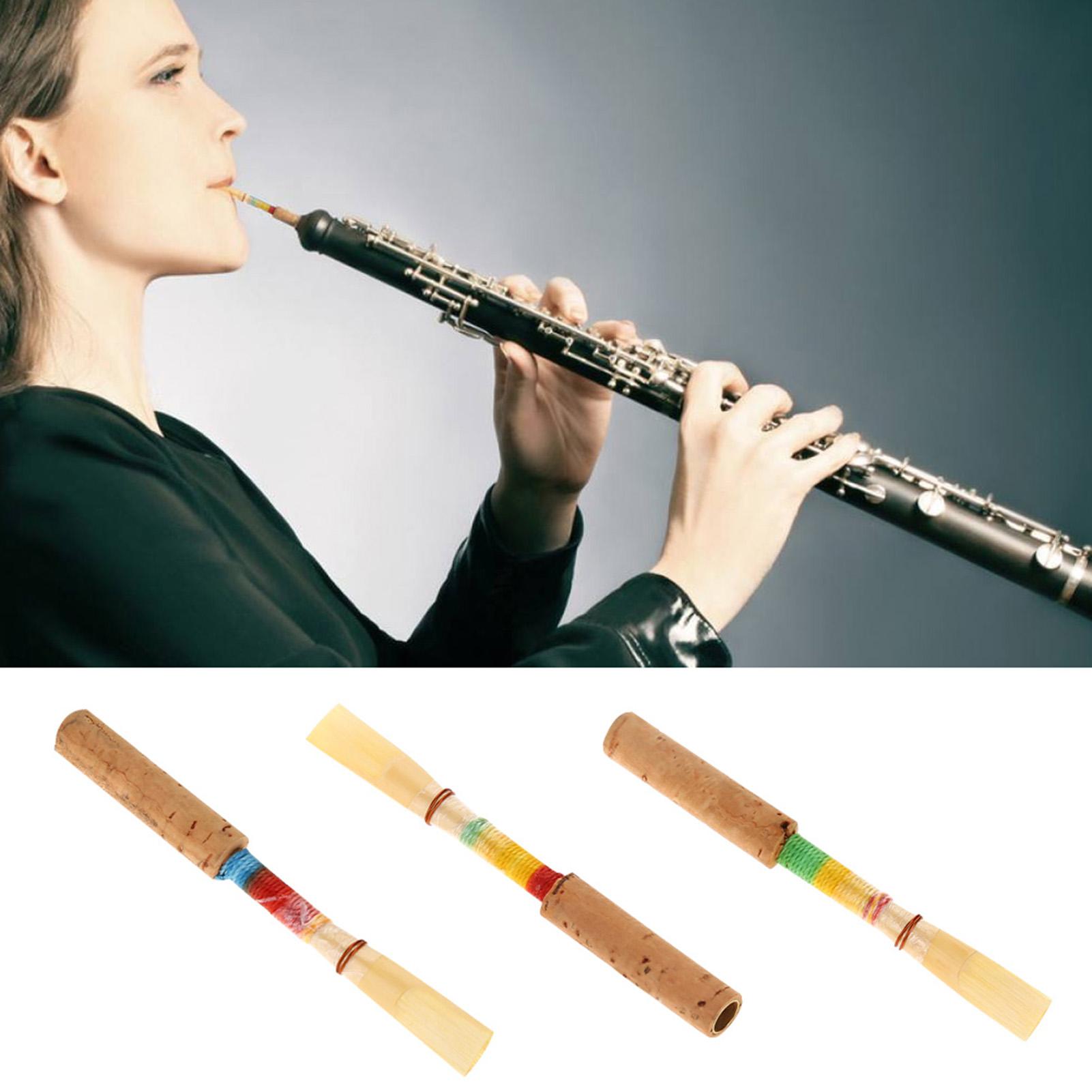 4 ks obojová trstina náhradné diely pre dychové nástroje s plastovým úložným boxom gray