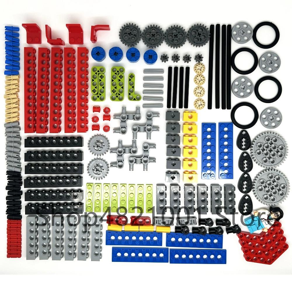 High-Tech Technical Parts Pin Beam Liftarm Axle Connector Panel Gear Car Motorcycle Building Blocks Bricks Technology Set Toys