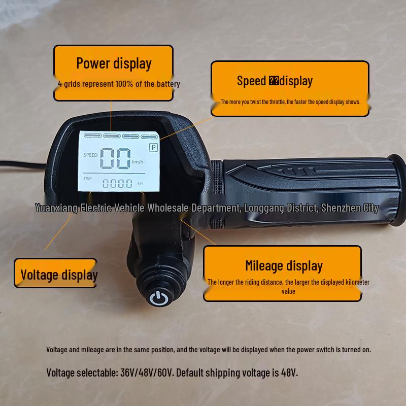Electric Scooter Speed Governor with Dashboard and Twist Grip 48V