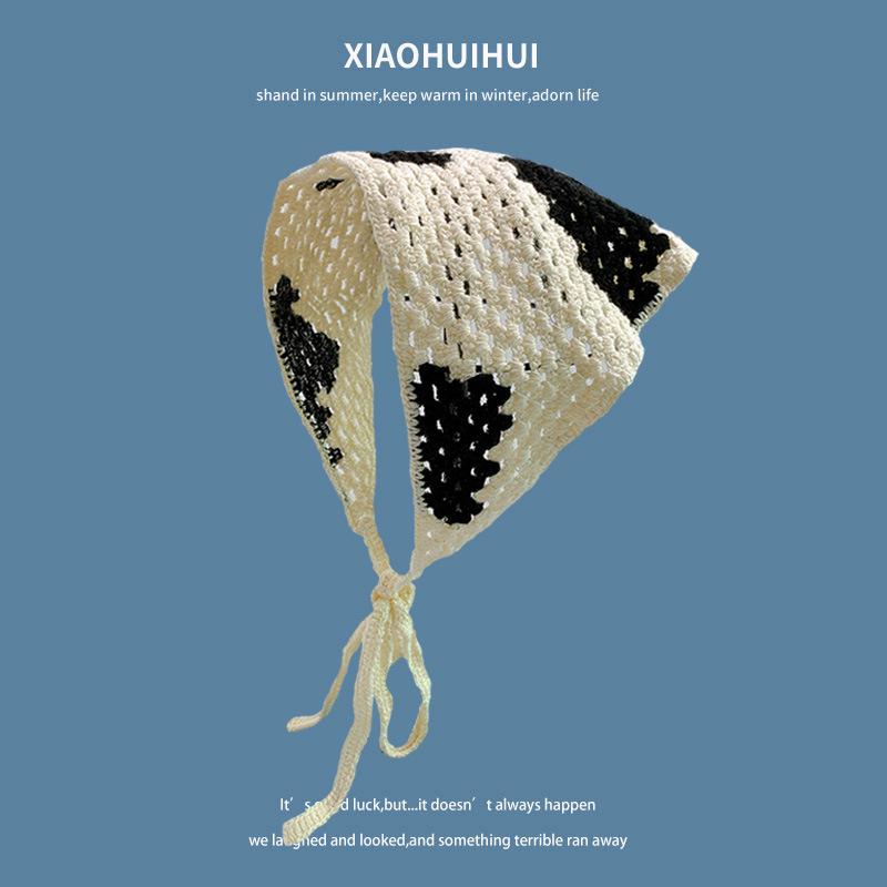 Pastoral Knitted Wool Headband - Cute, Simple Triangle Style Hair Accessory for Women