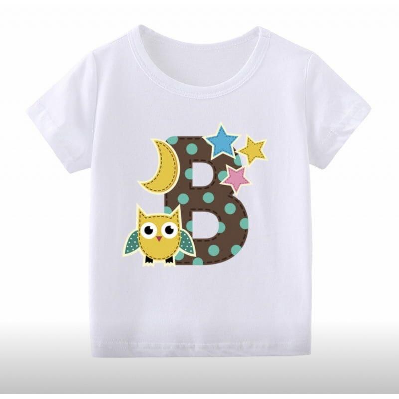 

26 English Alphabet Cartoon Printed T-Shirt Children S Jacket S