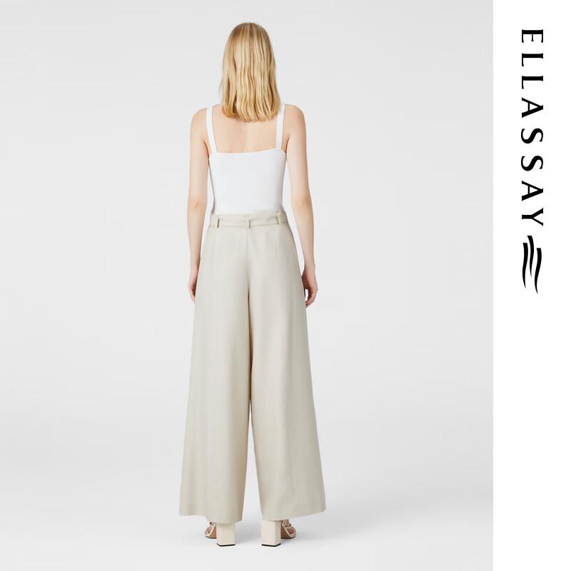 ELLASSAY Women's 2025 Early Spring Straight Wide-Leg Casual Pants