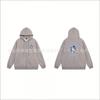 Stu Unisex Hooded Zip-Up Sweatshirt With Letter Print Fleece-Lined Oversized Fit Winter Casual Wear