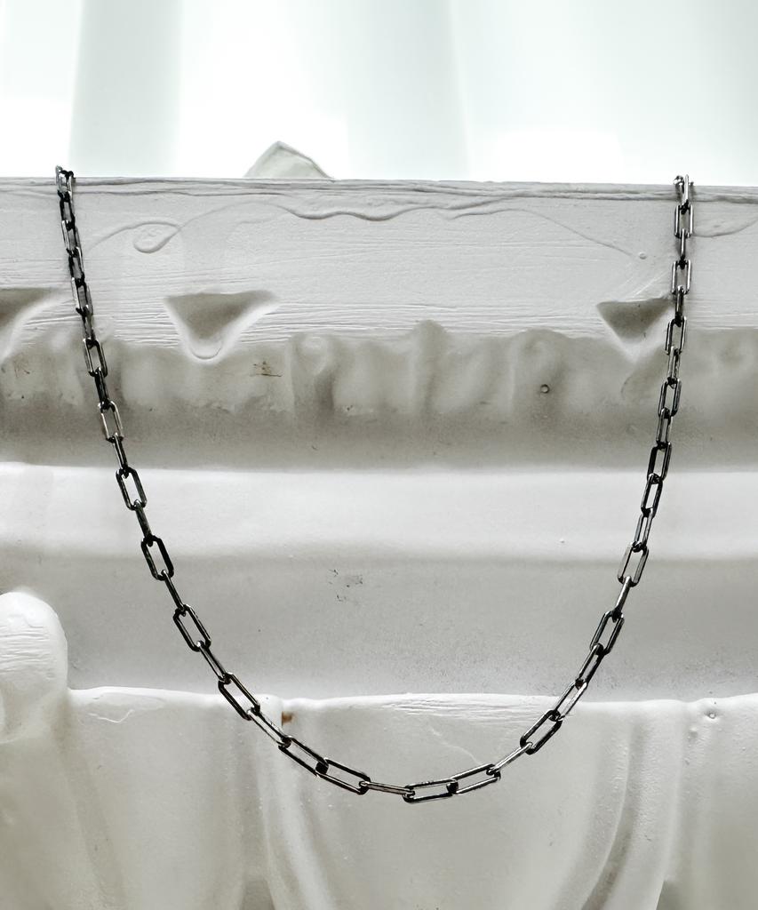 Blessed Bullet Square Chain Necklace_Silver 925_Antique Silver/Black Silver/Rose Gold/Gold