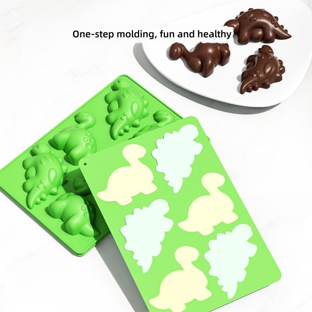 No-Stick Silicone Molds 6 Cavities Dinosaur Molds Durable Baking Molds  Baking Dessert