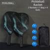 Shockproof Pickleball Paddles Set Non-slip Handle with 2 Rackets & 4 Pickleballs Balls Racquet Kit High Resilience