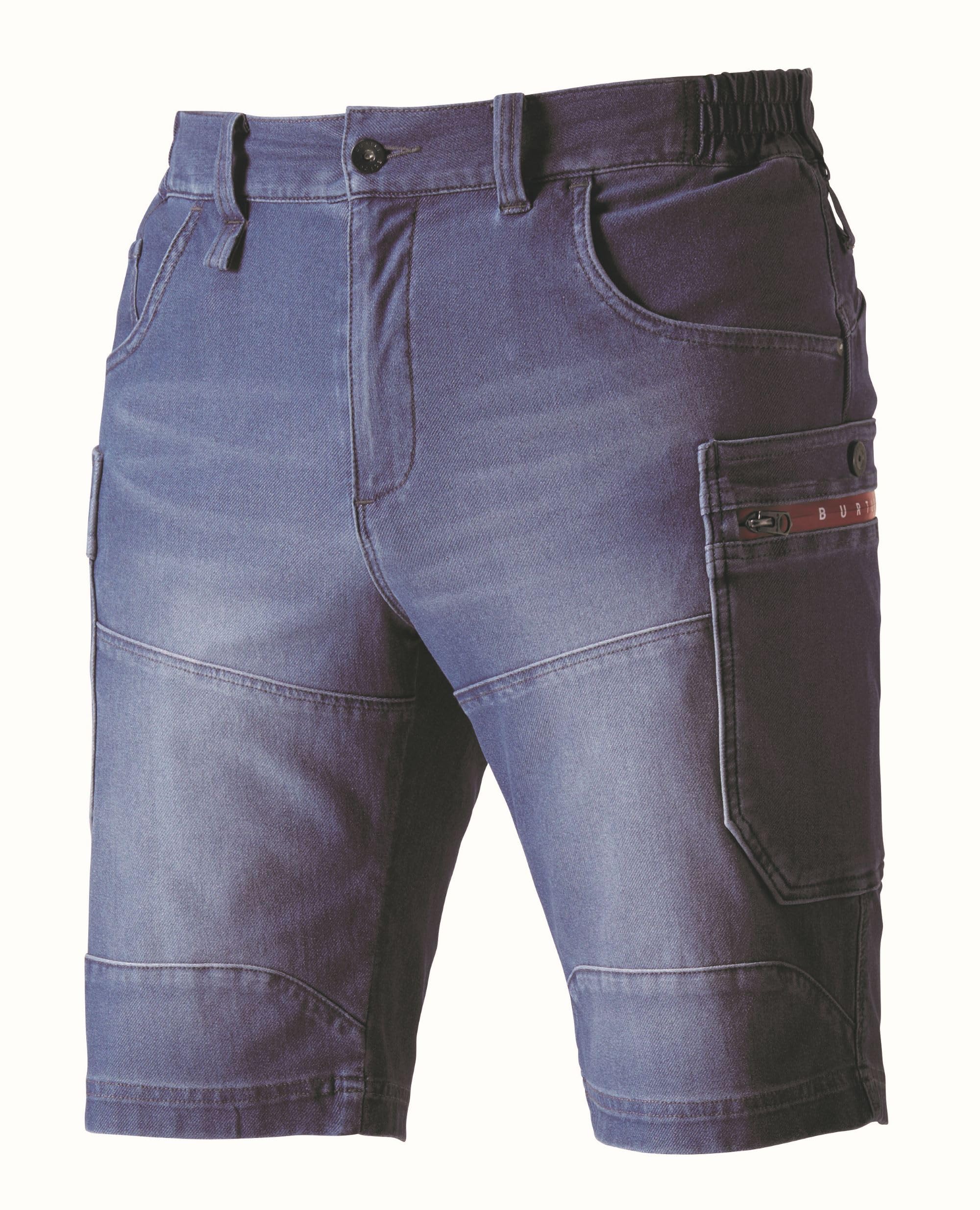 

BURTLE Short Cargo Pants (Unisex) Indigo 497 45 S [Stretch, Moisture-Wicking, Quick-Drying, Breathable]