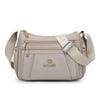 Leichte Nylon-Crossbody-Tasche mit mehreren Reißverschlussfächern, verstellbarer breiter Riemen, lässige Umhängetasche für Damen für den täglichen Gebrauch