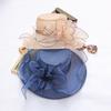 Summer Korean Version of Flower Mesh Sun Hat Beach Sun Hat Women's Organza Top Hat