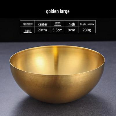 Uto 20cm Goldfarbenes Salat- und Suppenschüssel-Set