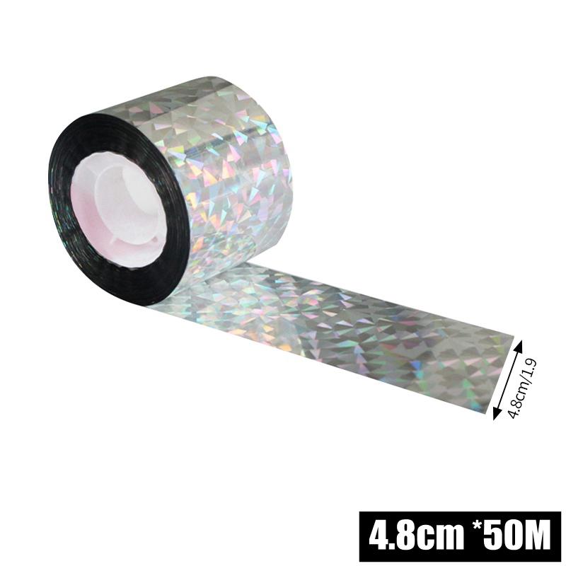 50/80/100M Bird Repellent Reflective Tape Pigeons Drive Away Ribbon Anti Bird Laser Flash Tape Garden Orchard Roof Bird-Proof