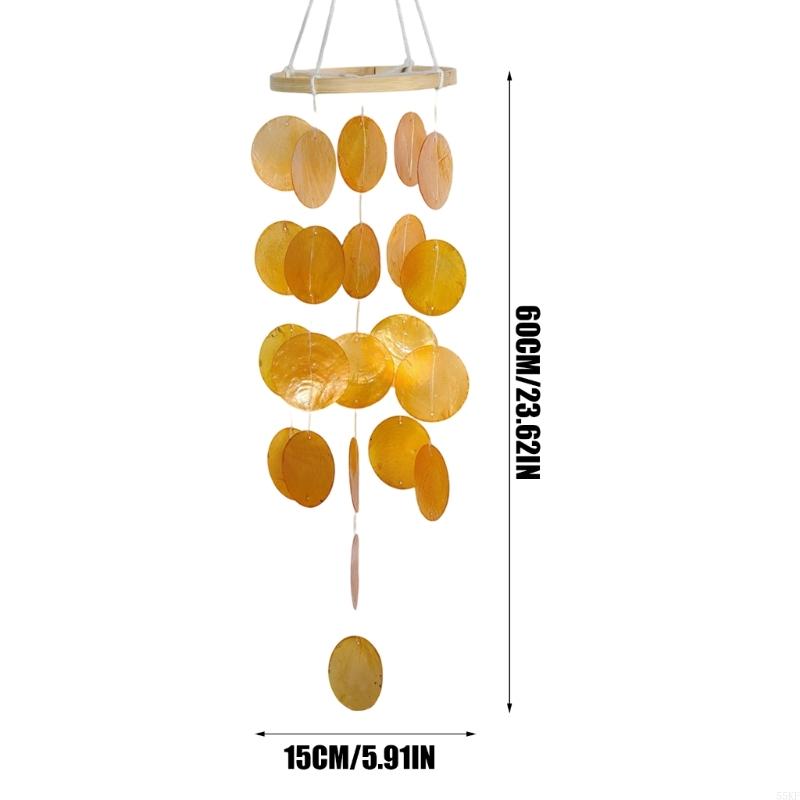 DIY Capiz Shell Hanging Wind Chimes Set for Window Balconies Bedroom Home Decors 55KF