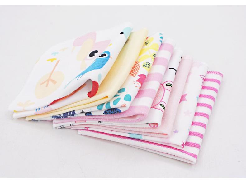 Momscare Cotton Baby Towels, 8-Pack: Small Square/Nursing/Drool Towels