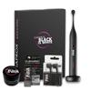 Black Is White 1 Sonic Electric Toothbrush Powder Toothpaste Powder Toothpaste 2 Replacement Brush Heads [4-Piece Set] + (5g) + (20g) +