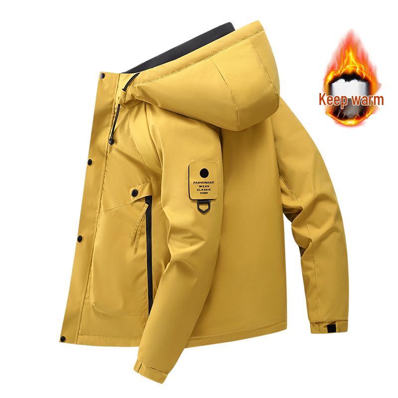 Herren Winter Graphen Baumwolle Verdickte Jacke: Plus Samt, Winddicht, Wasserdicht, Warm, Kälteschutz-Außenbekleidung für das Bergsteigen