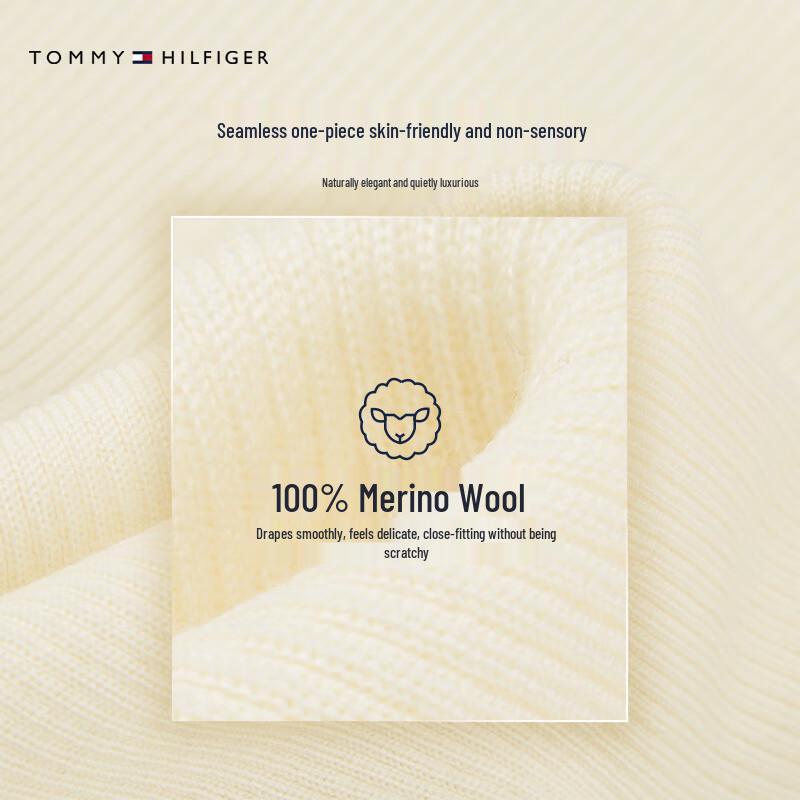 Tommy Hilfiger Women's Merino Wool Semi-High Collar Knit Sweater