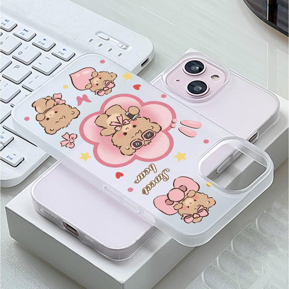 Huse pentru telefoane mobile pentru iPhone 11 13 15 Pro Max 12 14 Pro Max Husă iPhone 16 15 Plus 13 Pro 12 Textura mată Flori desenate pictate