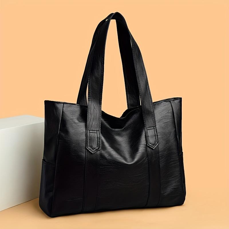 Women'S Large Tote Bag - New Trendy Korean Style - Versatile - Simple Large Capacity Tote Bag Single Shoulder Handbag Soft Women'S Bag