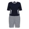 Tuta adattiva da donna per anziani con cerniera posteriore cerniera all'inguine Color Blocking Anti-strappo Tuta intera Bodysuit Alzheimer