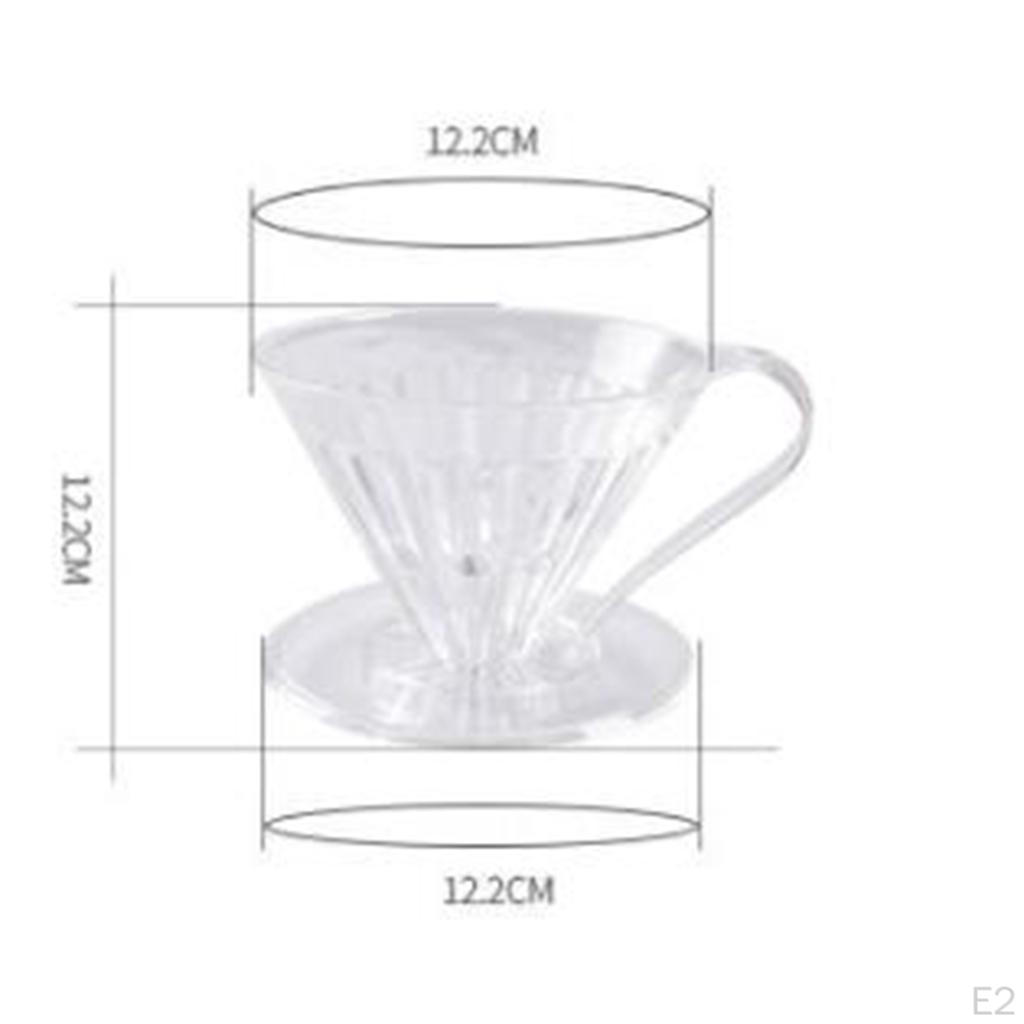 Over Coffee Filter Cup Reusable Maker Brewer Resin Holder Cafe Tools for kitchen and home