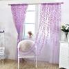 1Pair Cute Willow Leaf  Curtains  Pastoral Style Willow Floral Window Decorative Curtains for Bedroom Living Room Window Curtain