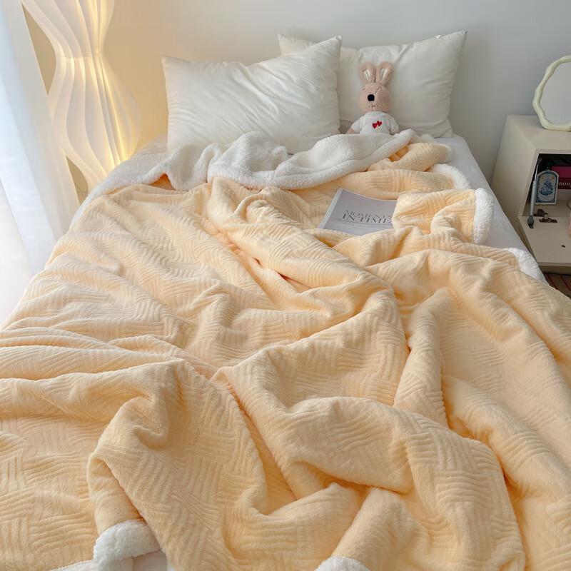 OEING Plush Lamb Wool Throw Blanket