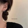 Women's Luxury Textured Metal Hoop Earrings - Versatile Niche Design