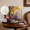 5D DIY Frameless Pearl Painting Badger Pattern Painting Kit, Suitable for Home Living Room Bedroom and Other Wall Decoration Art Paintings