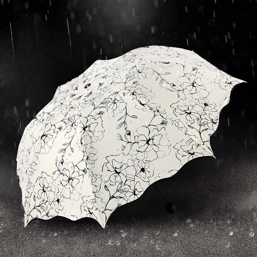 Lightweight Dual-use Folding Umbrella Flower Shaped Design anti-UV Protection Brolly  Daily Use