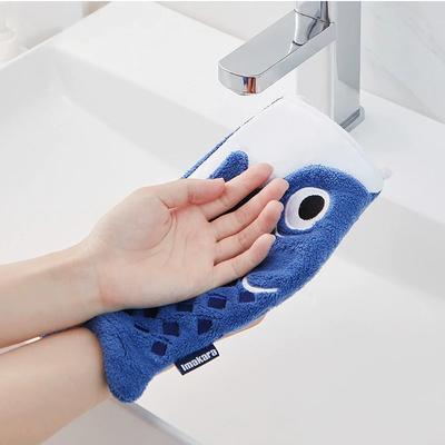 Sevimli Karikatür Sazan Şeklinde Asılabilir El Havlusu Ev Banyo Çocuklar İçin Süper Emici Mendil Kare Mutfak El Havlusu