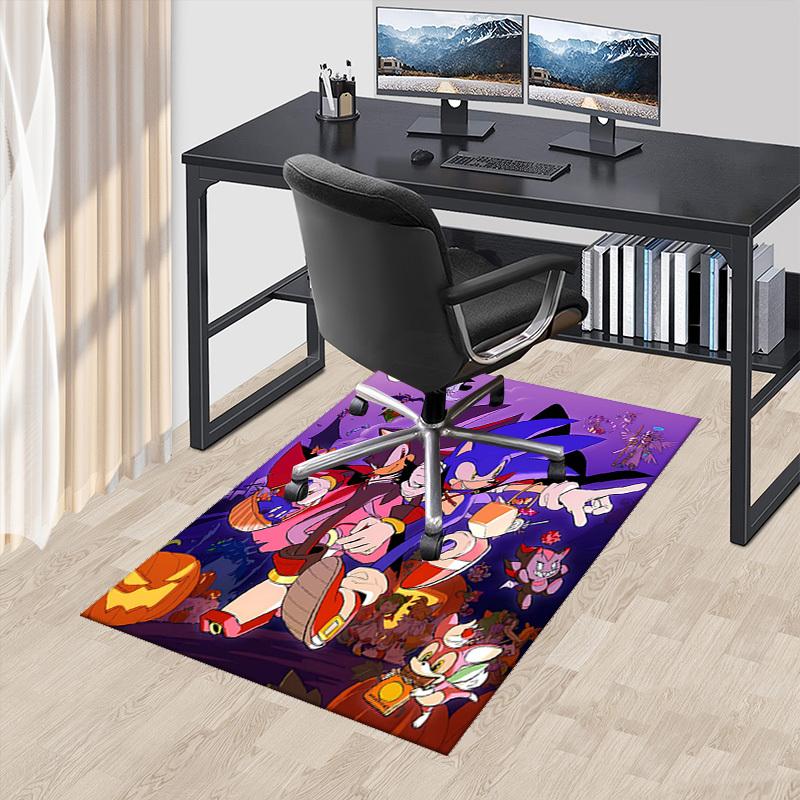 

1pc Sonic the Hedgehog Halloween Edition Chair Mat, Anime Cartoon Design, Non-Slip Carpet for Office and Home Decor, Suitable for All Seasons.I045 60cm by 90cm