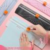 Included Small Portable Plastic Paper Cutter With Dual Blade For Crafts And Office Use