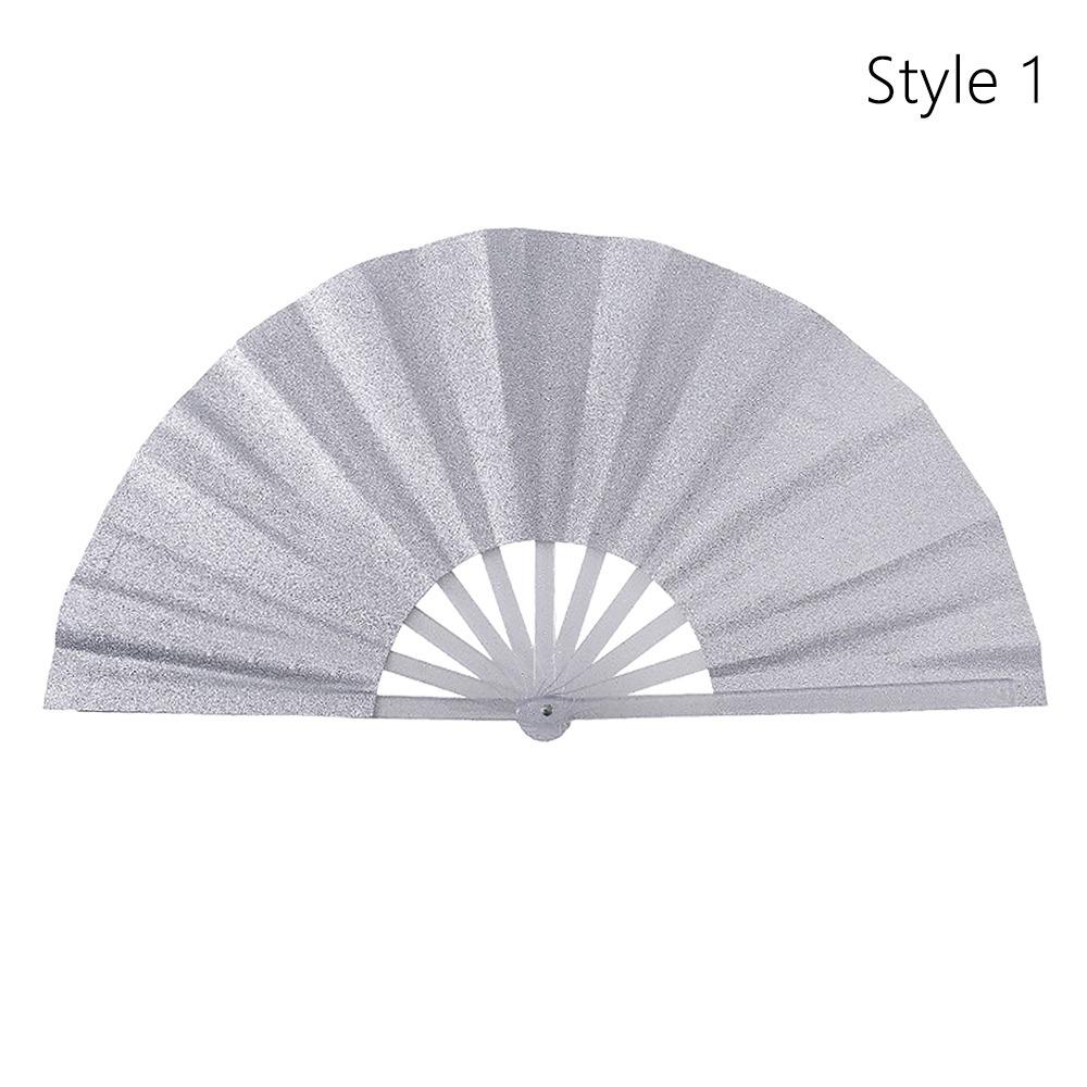 

Складной бамбуковый веер ПВХ Сценическое выступление Танец Веер для тай-чи Поделки Подарки Легкий Блестящий Ручной веер