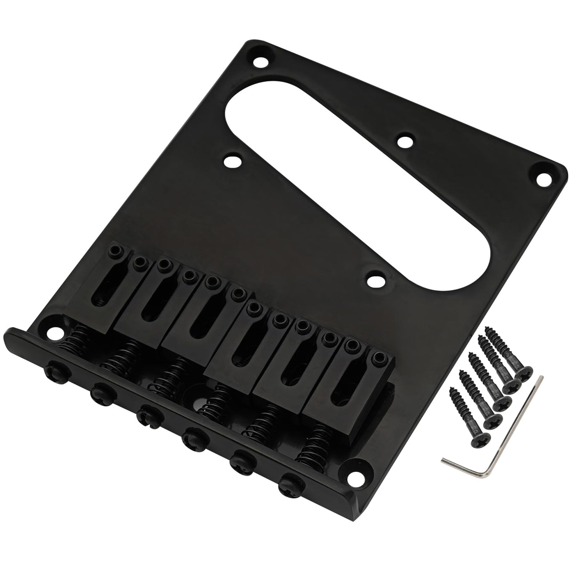 

Musiclily Pro 10.8mm Telecaster Bridge with 6-Way Saddles for TL Electric Guitars, Black