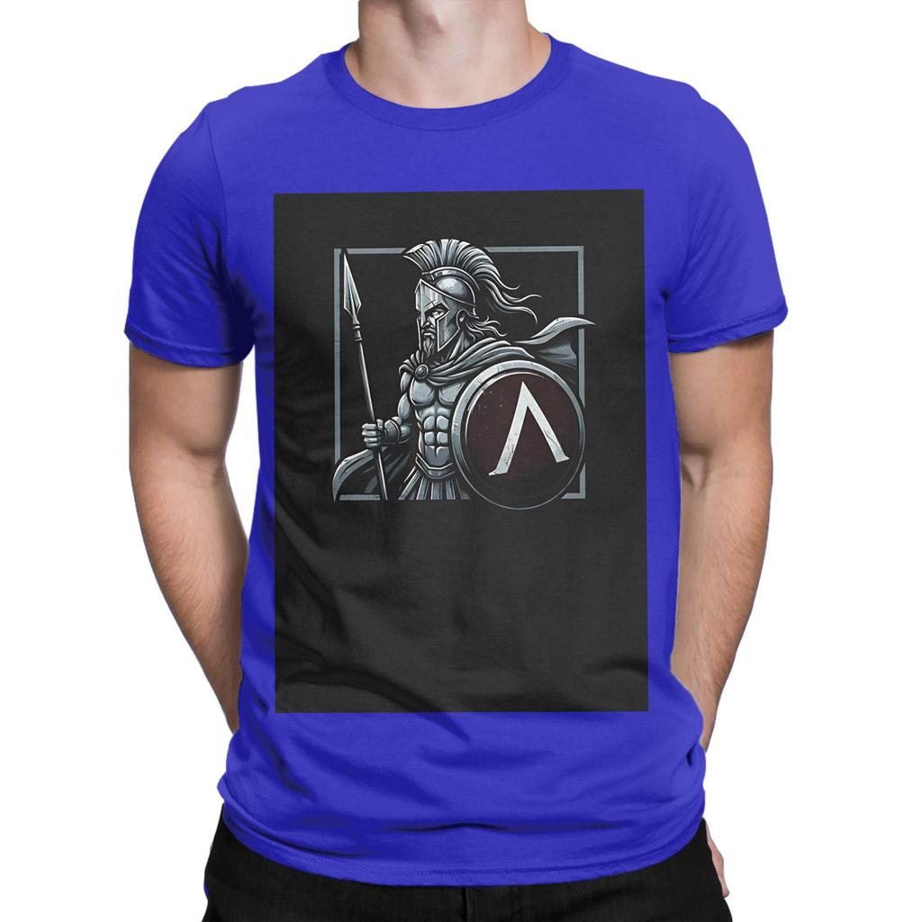 Leonidas Brave Spartan Warrior King Graphic 100 Cotton Tshirt Spartan Tops Tees For Unisex