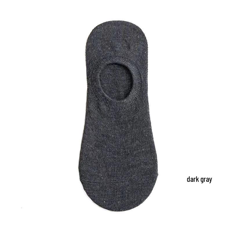 Men's Breathable Non-Slip Invisible Boat Socks - Low-Cut, Silicone, Deodorant, Solid Color