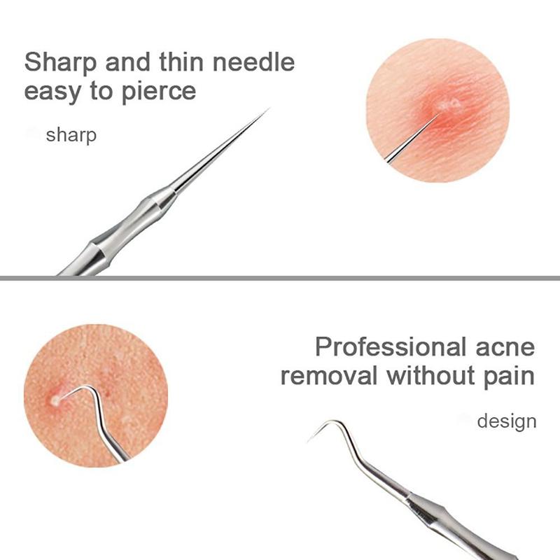 Extractor Facial Milia Travel Skin Care Tool Pore Cleaner Needles Pimples Removal Tool Blackhead Remover Acne Blemish Needle