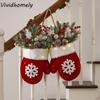 Funkelnder Weihnachts-Handschuh-Kranz mit LED-Lichtern Künstliche Beeren Weihnachts-Handschuh-Kranz Künstliche Beeren Kiefernnadeln