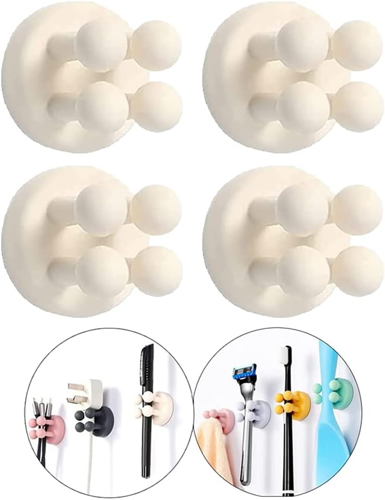 Silicone Toothbrush Holders Waterproof Self Adhesive Multi-Function Hooks Toothbrush Holders