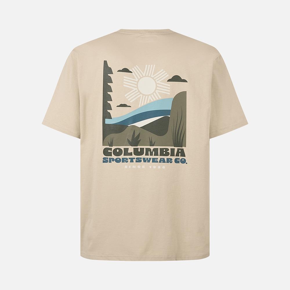 COLUMBIA Unisex Csc Outdoor White Graphic Short Sleeve T-Shirt