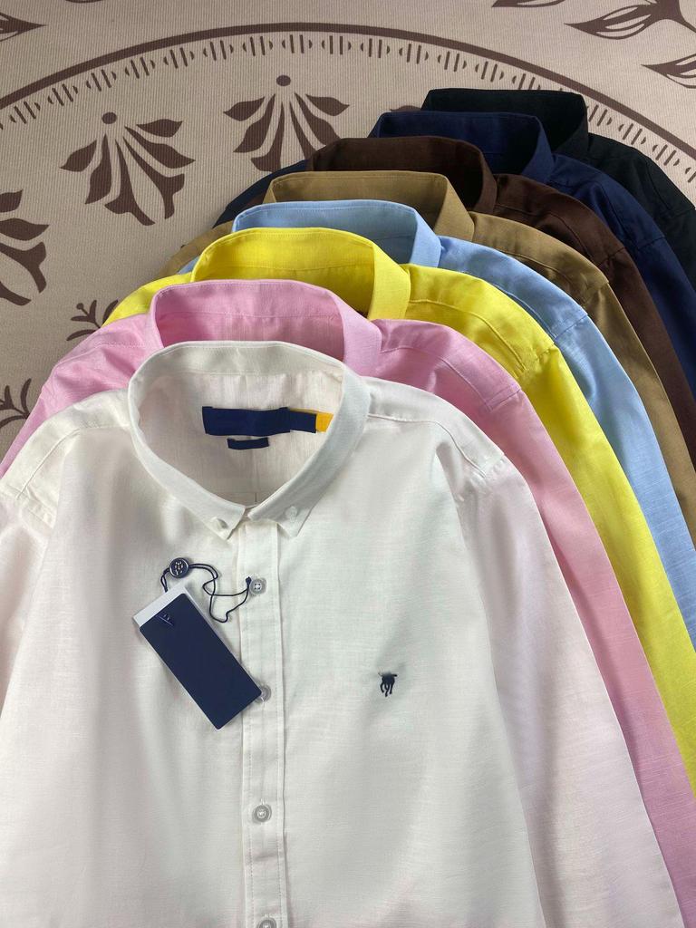 RL Ralph Lauren Dámské lněné polo tričko s logem Little Pony - Dlouhý rukáv, Vyšívané, Ochrana proti slunci, Jaro/Podzim.